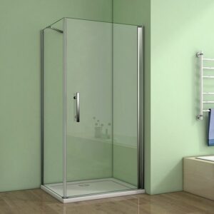 H K - Obdĺžnikový sprchovací kút MELODY D1 100x80 cm s jednokrídlovými dverami vrátane sprchovej vaničky z liateho mramoru SE-MELODYD110080/SE-THOR-10080