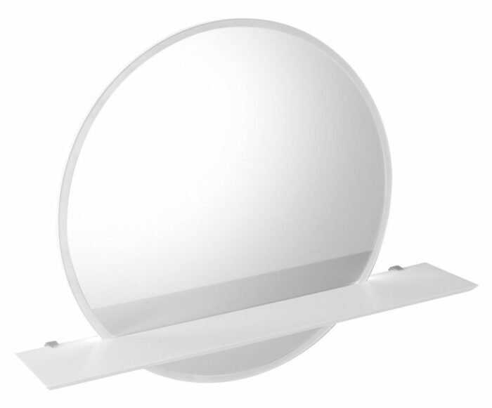 SAPHO - VISO guľaté zrkadlo s LED osvetlením a policou