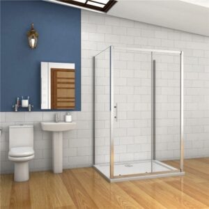 H K - Viacstenné sprchovací kút SYMPHONY U3 140x90x90 cm s posuvnými dverami vrátane sprchovej vaničky z liateho mramoru SE-SYMPHONYU31409090 / THOR-14090