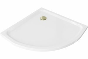 MEXEN/S - Flat sprchová vanička štvrťkruhová slim 80 x 80 cm