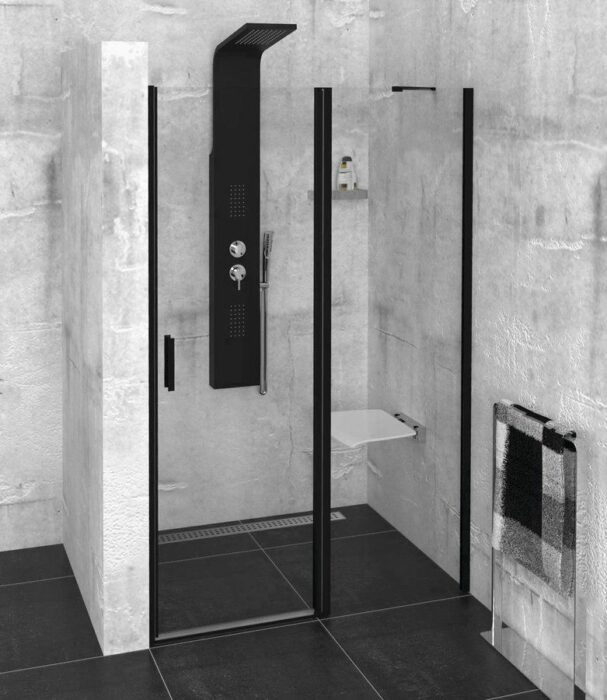 POLYSAN - ZOOM LINE BLACK sprchové dvere 1100mm