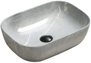 MEXEN - Rita keramické umývadlo na dosku 45 x 32 cm šedý kameň 21084596