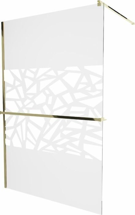 MEXEN/S - KIOTO Sprchová zástena WALK-IN s poličkou a držiakom uterákov 120 x 200 cm