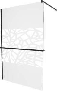 MEXEN/S - KIOTO Sprchová zástena WALK-IN s poličkou a držiakom uterákov 110 x 200 cm