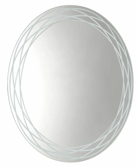 SAPHO - RINGO okrúhle LED podsvietené zrkadlo so vzorom