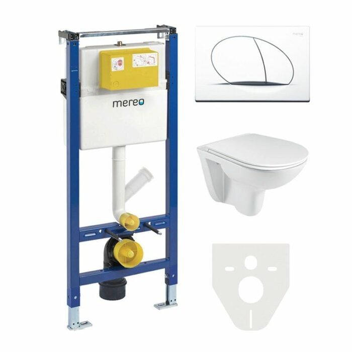 MEREO - WC komplet pre sádrokartón s príslušenstvom MM02SETR