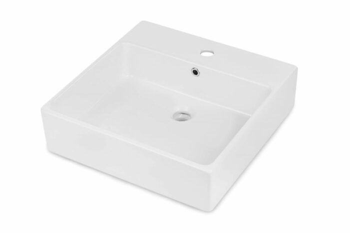 DEANTE - Temisto biela - Keramické umývadlo na dosku - 50x50 cm CDT_6U5S