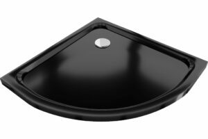 MEXEN - Štvrťkruhová vanička 90x90 cm čierna 41709090