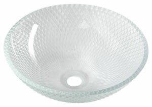 SAPHO - PUKETA sklenené gravírované umývadlo