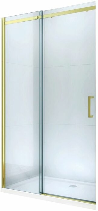 MEXEN - OMEGA posuvné dvere 130x190 cm 8 mm zlatá