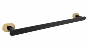 SLEZAK-RAV - RAV - Držiak uterákov 506 mm čierna matná/zlato Kúpeľňový doplnok YUKON