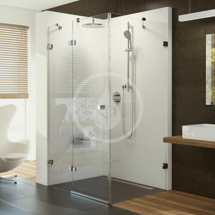RAVAK - Brilliant Sprchové dvere dvojdielne s pevnou stenou BSDPS-120x80 L