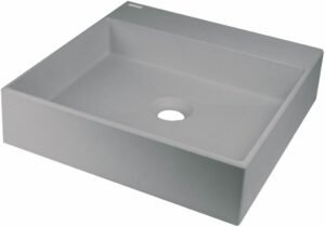 DEANTE - Correo metallic grey Granit umývadlo na dosku - 400x400 mm CQR_SU4S