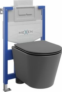 MEXEN/S - WC predstenová inštalačná sada Fenix XS-U s misou WC Rico + sedátko softclose