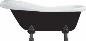 MEXEN/S - Retro voľne stojaca vaňa 170x75 cm biela / čierna čierna nohy