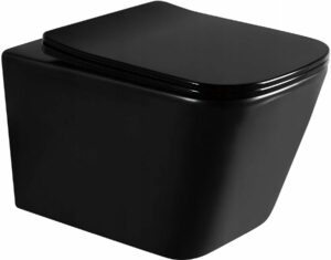 MEXEN/S - Teo Závesná WC misa čierna mat vrátane sedátka soft-close duroplastu