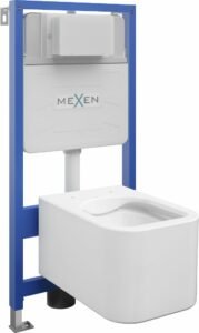 MEXEN/S - WC predstenová inštalačná sada Fenix Slim s misou WC Elis
