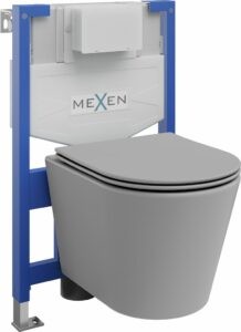 MEXEN/S - WC predstenová inštalačná sada Fenix XS-F s misou WC Rico + sedátko softclose