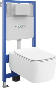 MEXEN/S - WC predstenová inštalačná sada Fenix XS-F s misou WC York + sedátko softclose