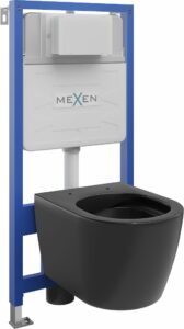 MEXEN/S - WC predstenová inštalačná sada Fenix Slim s misou WC Carmen