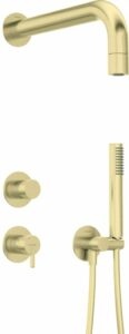 DEANTE DEANTE - Silia kartáčované zlato jednorukoväťová batéria Podomietkový sprchový set