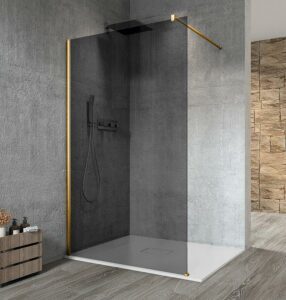 GELCO - VARIO GOLD MATT jednodielna sprchová zástena na inštaláciu k stene