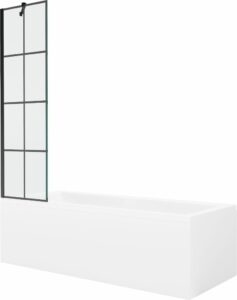 MEXEN/S - Cubik obdĺžniková vaňa 170 x 70 cm s panelom + vaňová zástena 50 cm