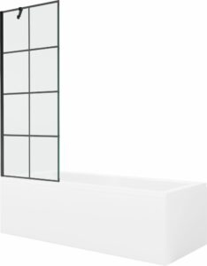 MEXEN/S - Cubik obdĺžniková vaňa 170 x 70 cm s panelom + vaňová zástena 70 cm