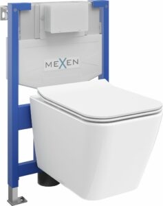MEXEN/S - WC predstenová inštalačná sada Fenix XS-F s misou WC Cube sedátko softclose