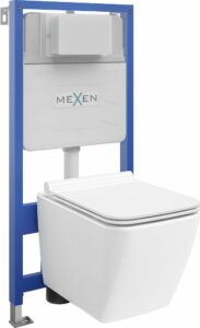 MEXEN/S - WC predstenová inštalačná sada Fenix XS-F s misou WC Vega + sedátko softclose