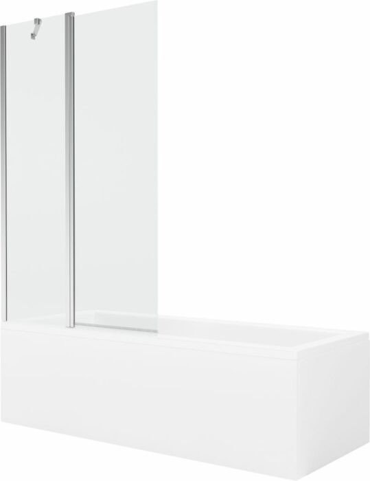 MEXEN/S - Cubik obdĺžniková vaňa 150 x 70 cm s panelom + vaňová zástena 100 cm