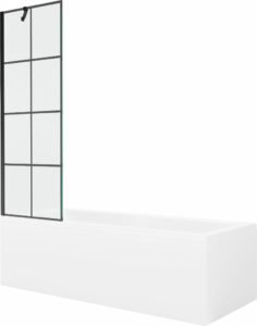 MEXEN/S - Cubik obdĺžniková vaňa 150 x 70 cm s panelom + vaňová zástena 60 cm