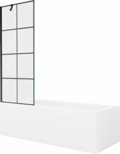 MEXEN/S - Cubik obdĺžniková vaňa 150 x 70 cm s panelom + vaňová zástena 70 cm