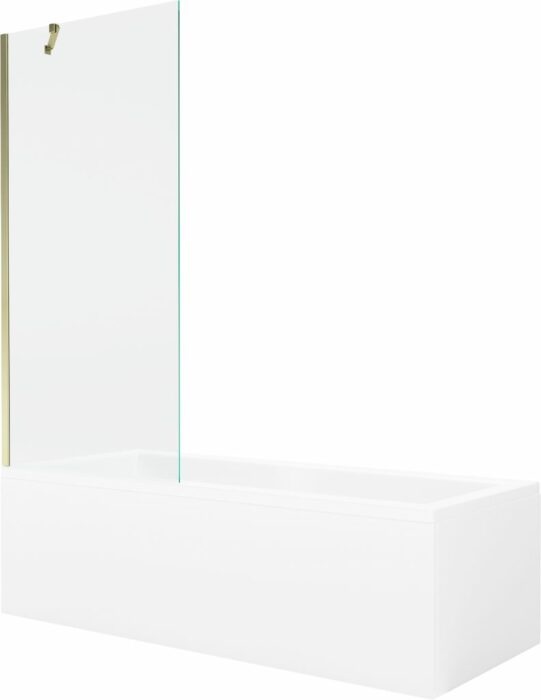 MEXEN/S - Cubik obdĺžniková vaňa 150 x 70 cm s panelom + vaňová zástena 80 cm