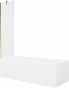 MEXEN/S - Cubik obdĺžniková vaňa 160 x 70 cm s panelom + vaňová zástena 50 cm