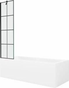 MEXEN/S - Cubik obdĺžniková vaňa 150 x 70 cm s panelom + vaňová zástena 50 cm