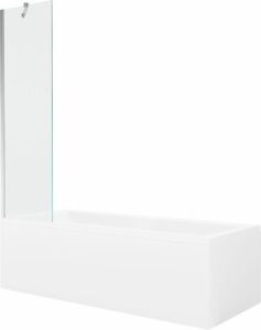 MEXEN/S - Cubik obdĺžniková vaňa 150 x 70 cm s panelom + vaňová zástena 50 cm