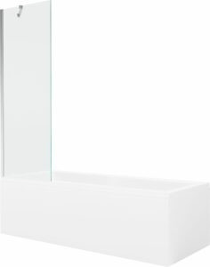 MEXEN/S - Cubik obdĺžniková vaňa 160 x 70 cm s panelom + vaňová zástena 60 cm