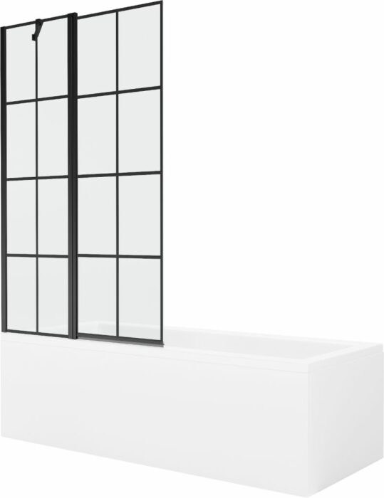 MEXEN/S - Cubik obdĺžniková vaňa 150 x 70 cm s panelom + vaňová zástena 100 cm