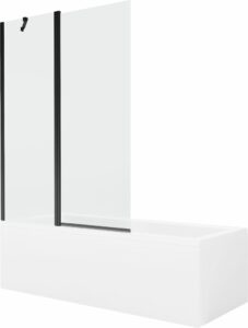 MEXEN/S - Cubik obdĺžniková vaňa 150 x 70 cm s panelom + vaňová zástena 120 cm