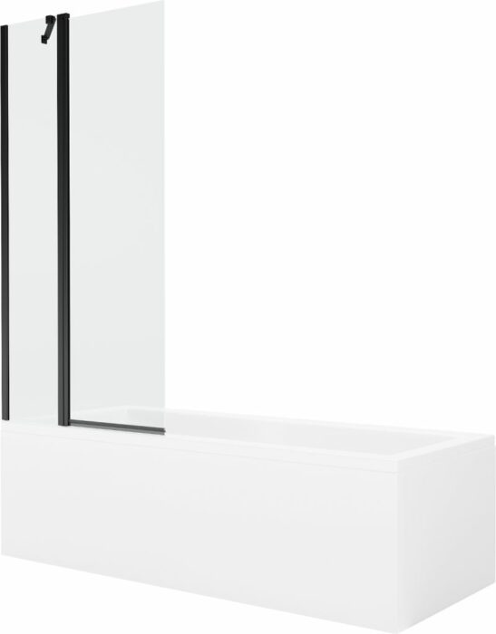 MEXEN/S - Cubik obdĺžniková vaňa 170 x 70 cm s panelom + vaňová zástena 80 cm