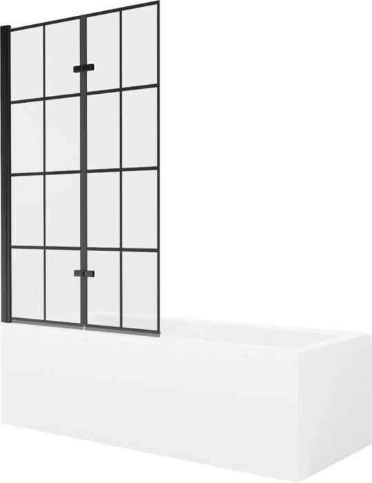 MEXEN/S - Cubik obdĺžniková vaňa 160 x 70 cm s panelom + vaňová zástena 100 cm