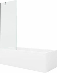 MEXEN/S - Cubik obdĺžniková vaňa 160 x 70 cm s panelom + vaňová zástena 70 cm