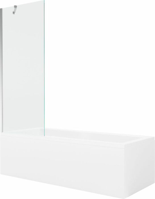 MEXEN/S - Cubik obdĺžniková vaňa 160 x 70 cm s panelom + vaňová zástena 70 cm