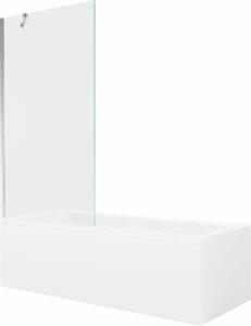 MEXEN/S - Cubik obdĺžniková vaňa 160 x 70 cm s panelom + vaňová zástena 90 cm